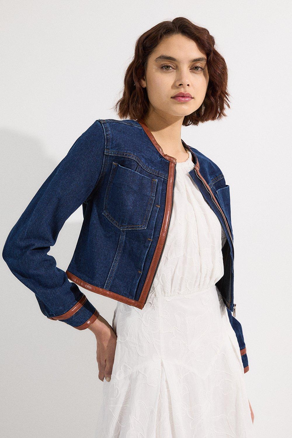 安心追跡【KAREN MILLEN】デニム スリーブレス ミディドレス Denim Clothing For Women | Karen Millen USA